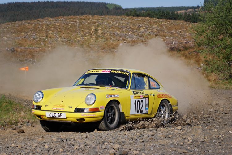 McRae with Tuthill Porsche on Pirelli Historic Rally