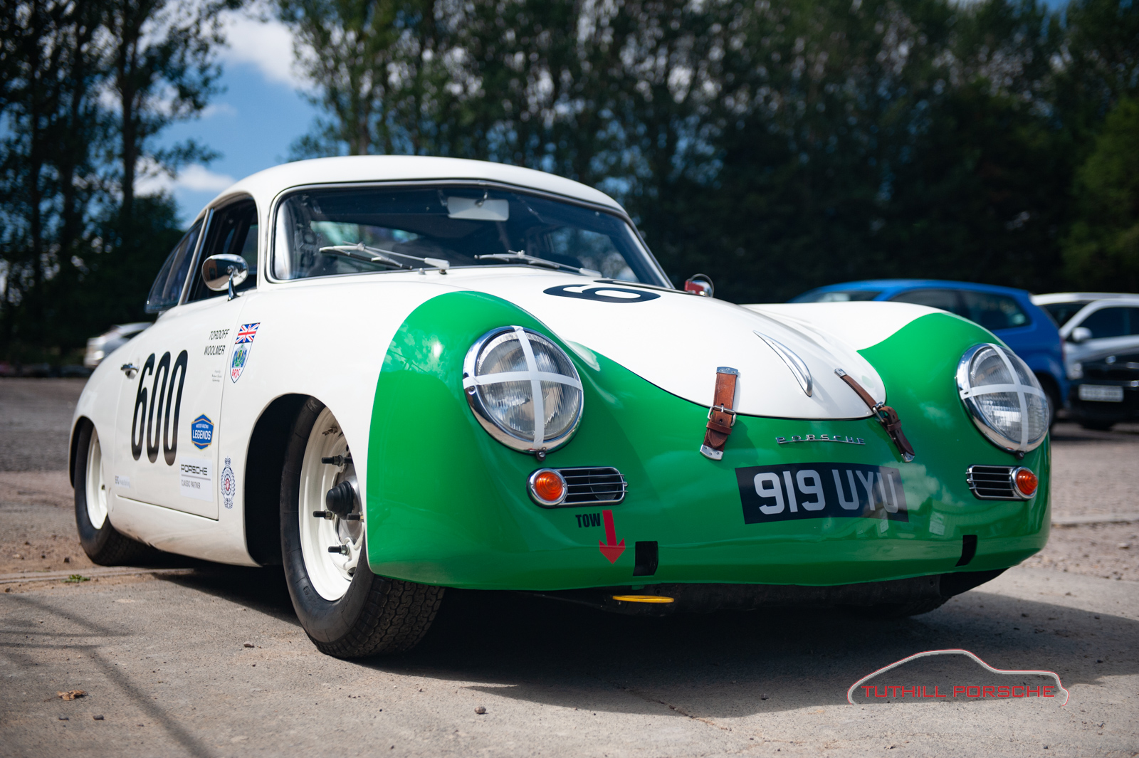1954 Porsche 356 racing car arrives at Tuthill Porsche