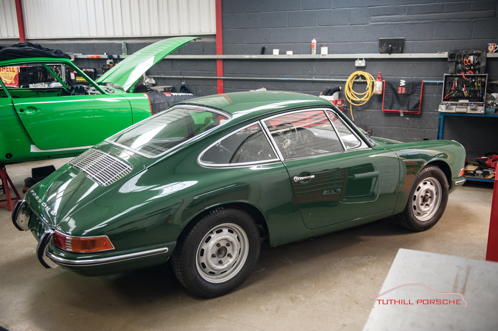 Irish Green Porsche 912 rally build and restoration completed
