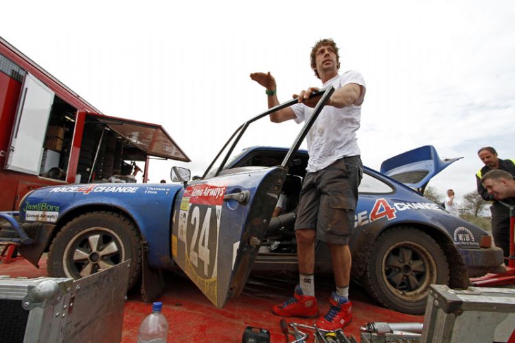 Travis Pastrana hits Trouble on the Safari Classic Rally